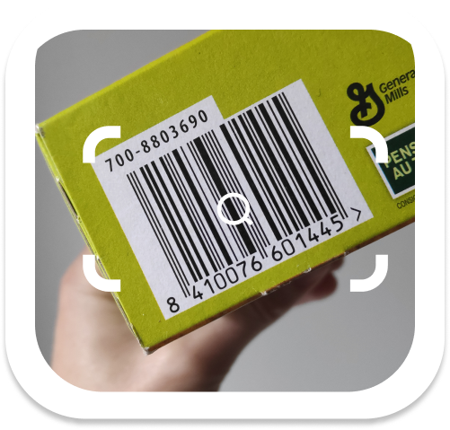 A barcode being scanned