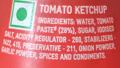 Fresh Tomato Ketchup - Ingredients