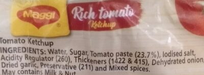 maggi Pichkoo tomato ketchup - Ingredients