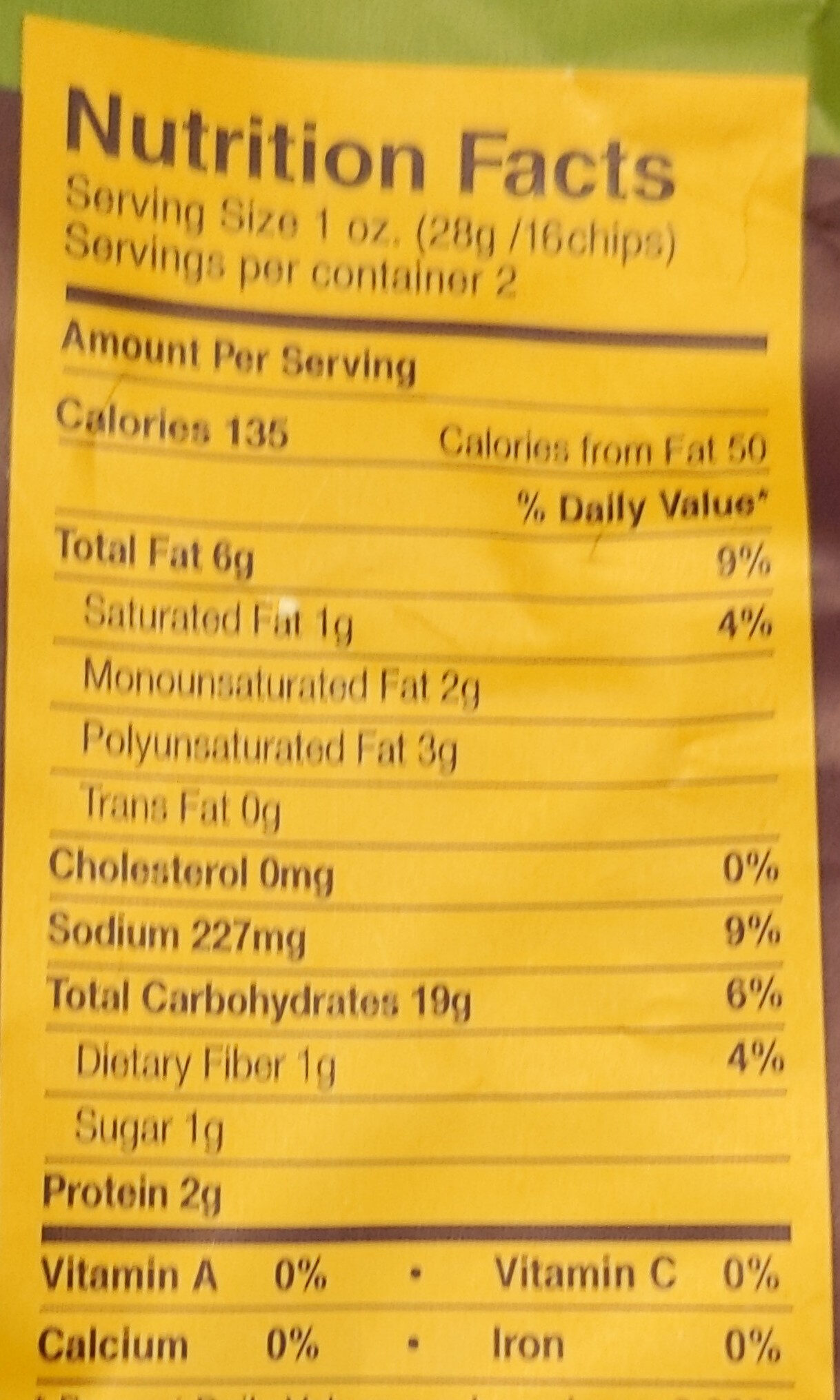 Nacho Crisps Sizzling Jalapeno - Nutrition facts - en
